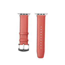レザーウォッチバンド Apple Watch用 (スムースラムスキン) コーラル / L