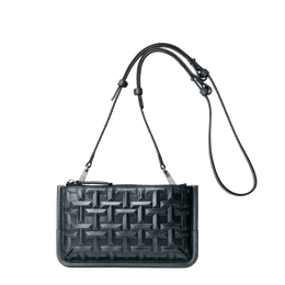 【数量限定色】TSUCHIYA フラットミニショルダー（シグネチャーレイズド） グリニッシュブルー